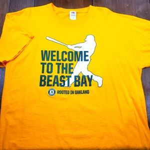 Oakland A’s Shirt Mens XL Welcome to the Beast Bay Baseball T-Shirt ATHLETICS
